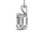 1.05ct Emerald Cut 14k Gold Necklaces Dia 7×5mm Bezel setting Type