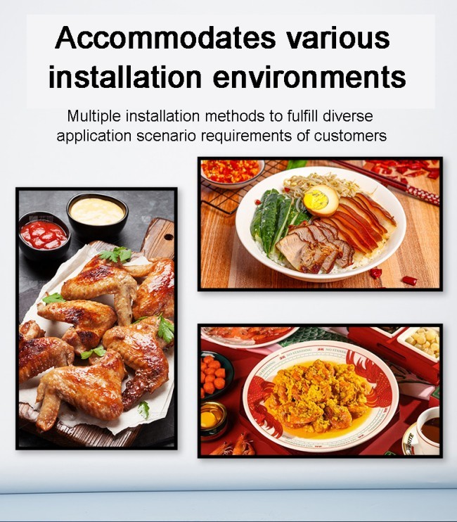 Full HD Advertising Screen with 4K Ultra HD Resolution Vertical LCD Panel Stand and 8 Array Mic