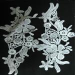 White Water Soluble Embroidery Applique for Wedding Bridal Dress