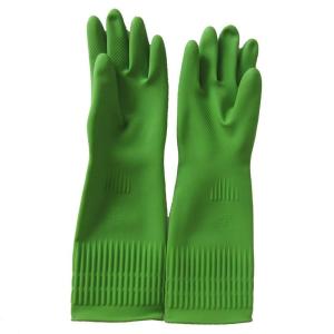Wholesale 15 Inches Cotton Flock Lining Latex Household Gloves in Red Pink Natural Colors with Custom Logo Waterproof from china suppliers