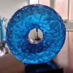 Tabletop Decoration Blue Resin Trophy Diameter 20cm