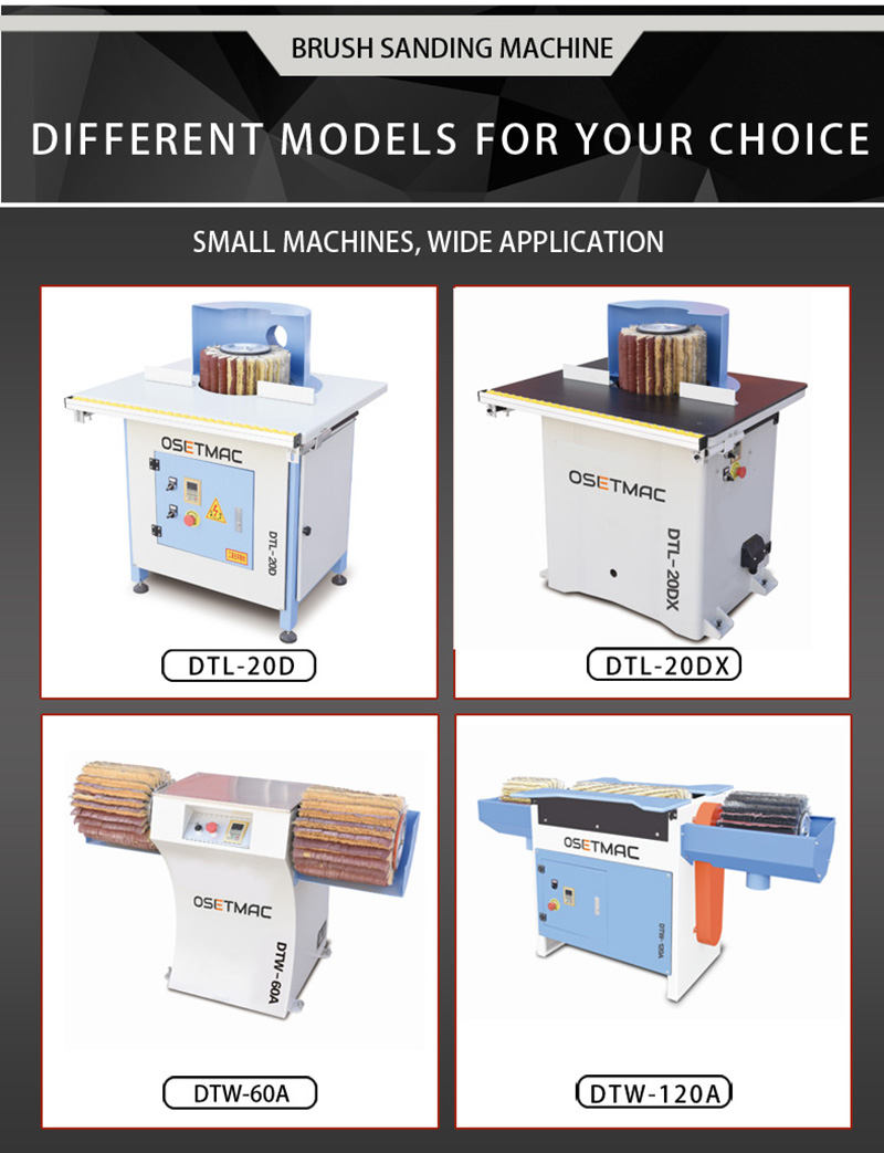 Woodworking Manual Brush Sanding Machine DTL-20DX from OSETMAC for Smooth Wood Surfaces