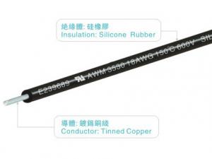 China 10AWG FT2 Black Silicone Rubber Wires Tinned Copper Conductor UL3530 For Home Appliance on sale