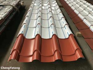 Wholesale Brown Stone Coated Roofing Tiles PVDF Coating High Weatherability For Gate House from china suppliers