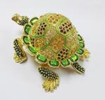 Custom Turtle shape zinc alloy gift jewelry boxes turtle trinket box jewelry box