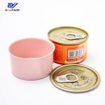 130g / 140g / 190g Flavoured Tuna Tins Pink Round Tin Packaging