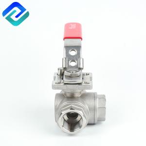 China PN63 SS Three Way Ball Valve 3 Way L Port Ball Valve API 598 on sale