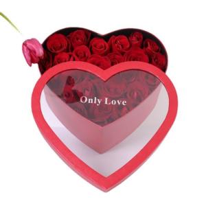 Wholesale Paper Heart Shaped Gift Boxes Packaging Box Custom Logo Printing For Flower from china suppliers