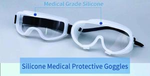 Wholesale New Model Antifog Visor Vented Safety Silicone Protective Transparent Medical Goggles from china suppliers