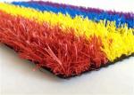 Colorful Synthetic Faux Turf Grass , Artificial Turf Backyard For Kindergarden