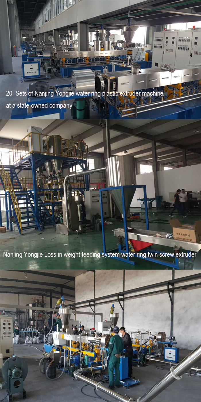 Pet Flakes Recycling Line Twin Screw Extruder PET Granulator Machine