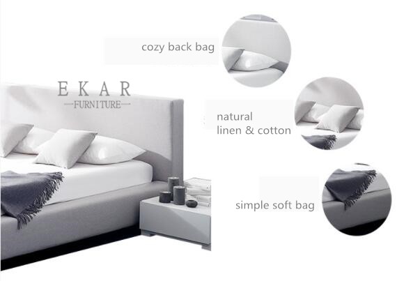 Flat MDF Bed Design White Bed SZ-C023