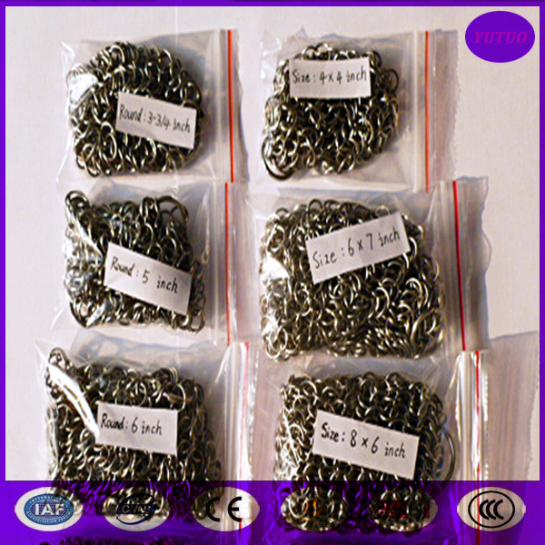 Good using Chain Mail Scrubber for Cast Iron Cookware from china best seller of scrubber