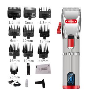 Wholesale 15W Cordless Beards Electric Hair Clippers Silver LCD Display For Hotel from china suppliers