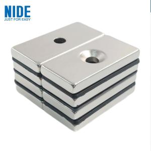 Wholesale Custom Electric Motor Spare Parts NdFeB Neodymium Magnet Square Strong With Hole from china suppliers