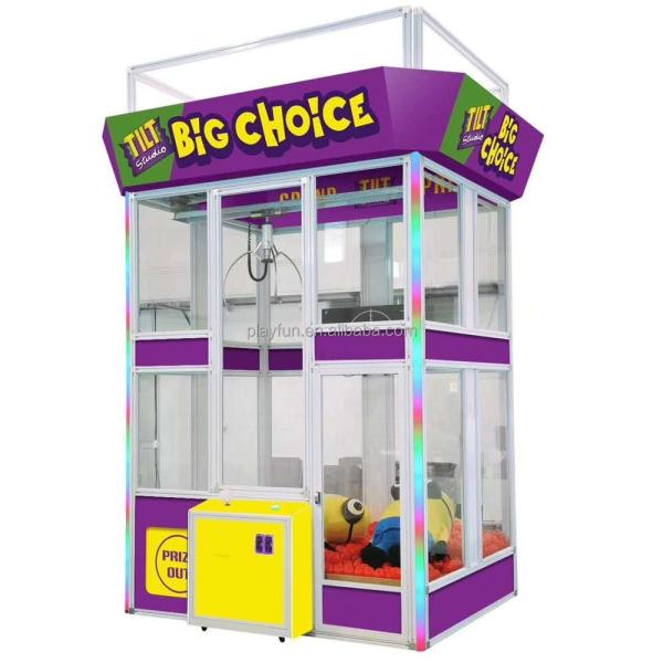 Brazil Most Popular Shopping Mall 55cm Big Huge Giant Crane Claw Machine Stuffed Plush Toy Catcher Grabber Games