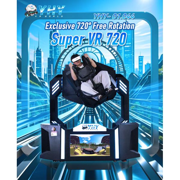 Immersive VR 360 720 Game Machine Roller Coaster Flight One Seat Chair Equipment Guangzhou Factory Wholesale