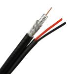 Copper Foil RG59 Coaxial Cable And Wire With Power CCTV Cable With Braided