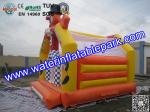 Yellow Inflatable Small Clown Bouncy Castle For Amusement Park
