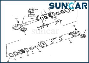 Wholesale Arm Seal Kit Service Kits 209-63-66300 2096366300 Hydraulic Cylinder For Komatsu Excavator PC650-1 from china suppliers