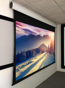 Wholesale Custom Tab Tensioned Motorized Screen , 106&quot; projection screen from china suppliers
