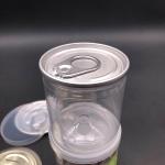 Food Grade Pop Cans PET Clear Plastic Jars With Diameter 80mm 300# Aluminum Easy
