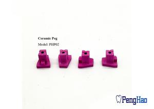 Wholesale Pink Color Ceramic Firing Pegs , Hole Shape Single Pointed Teeth Burning Rack from china suppliers