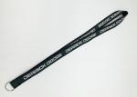 Orangnic Cotton Custom Printed Lanyards For Keys , Black Dye Sublimated Lanyards
