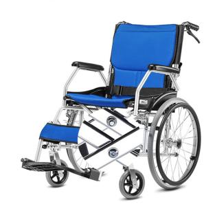 Wholesale 12kg Aluminum Alloy Lightweight Easy Fold Wheelchair , Folding Backrest Wheelchair from china suppliers