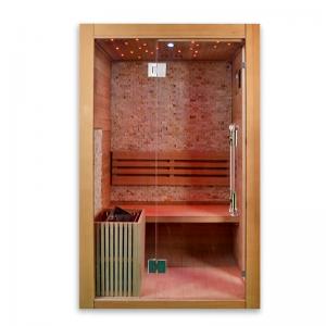 China 3kw Stove Heater Hemlock Wooden Indoor Steam Sauna Room For 2 Person on sale