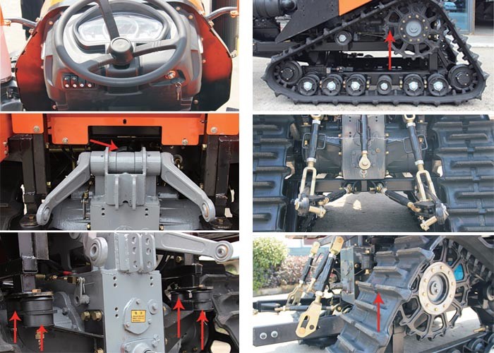 2400r/Min 58.8KW Farm Crawler Tractor Oil Tank 110L