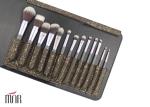 Nylon Hair Makeup Brush Makeup Brush Cylinder Multicolor with Shiny Aluminum