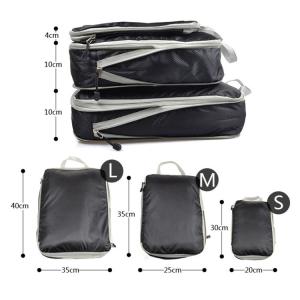 Wholesale 0.5kg Compression Luggage Organiser Bag Sets Packing Cube Organizers Set Of 6 Double Layer from china suppliers