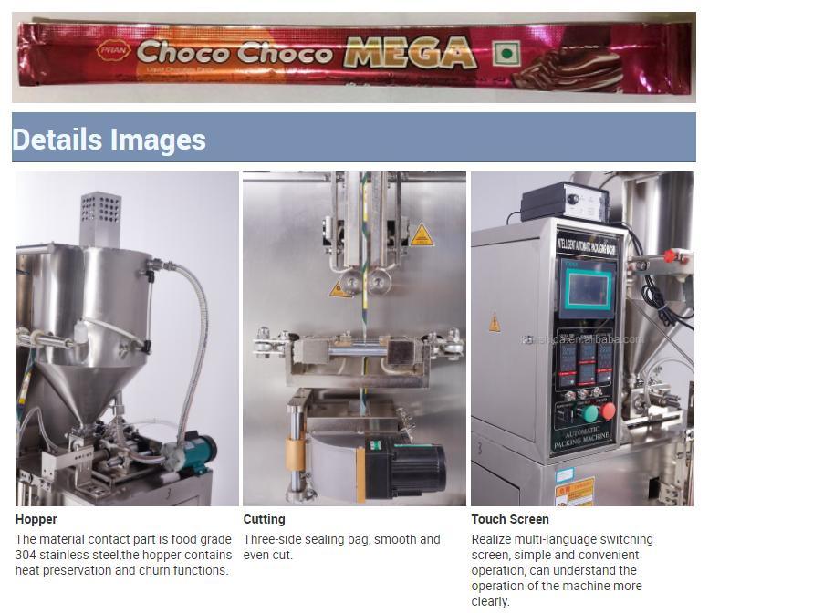 Liquid Chocolate/Coffee/Milk Fully Automatic Food Filling Packaging Machine