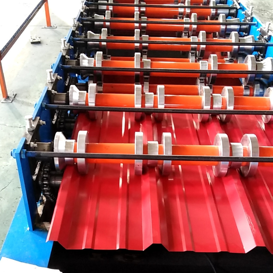 Auto 914 PLC Control Metal Roofing Sheet Roll Forming Machine With PPGI / GI