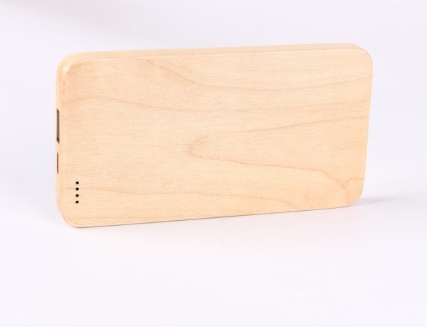 Mobile Phone Wooden Power Bank High Energy Efficiency 8000mAh / 6000mAh