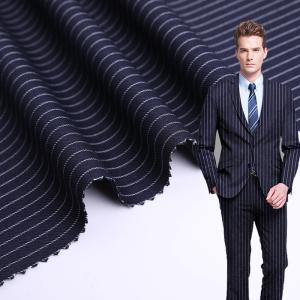 Wholesale Business Men'S Suits Woven Stripe TR Suiting Fabric Viscose Polyester from china suppliers