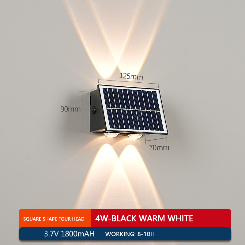 Modern Solar Wall Light for Waterproof Garden Decoration Home Night Light LED Outdoor