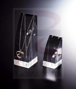 Wholesale Custom Acrylic Necklace block, Clear Necklace display, solid jewelry block from china suppliers