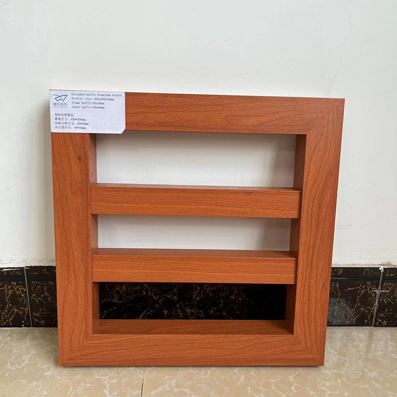 Extruded Baffle Aluminum Screen With Profile Size 400x400mm Inner Baffle 40x40mm