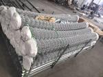 Commercial Black PVC Coated Chain Link Fence Fabric For School Sports Fence