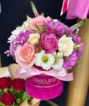 20*15CM Custom Order Velvet Cardboard Own Round Rose Paper Floral Flower Hat Box