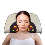 PU Leather Shiatsu Pillow Massager Vibrating Neck Pillow With Auto Shut Off