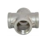 Stainless Steel 4 Four Way Equal Male And Female Threaded Reducing Tee Pipe