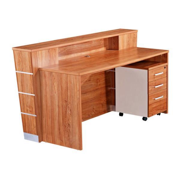 Fantastic Appearance Office Counter Desk Golden Teak Color 2200W*800D*750H MM Size