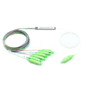 Wholesale Singlemode Fiber Optic Splitter SC APC Blockless Fiber PLC Splitter 1x6 from china suppliers