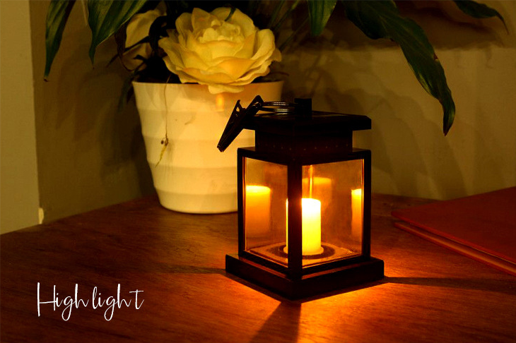 One Solar Landscape Light for Retro Atmosphere Outdoor Waterproof Candle Light Garden
