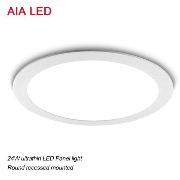 Recessed mounted indoor round IP40 24W Ultrathin LED Panel light for drawing room decoration