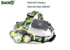 Wholesale Waterproof Rechargeable Led Headlamp , 1500lm CREE Rechargeable Headlamp from china suppliers