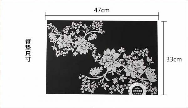 Square beautiful flower silicone mat